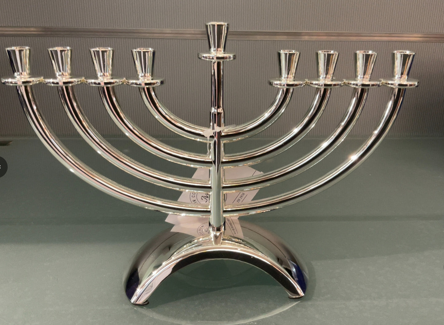Menorah Modern silver plate