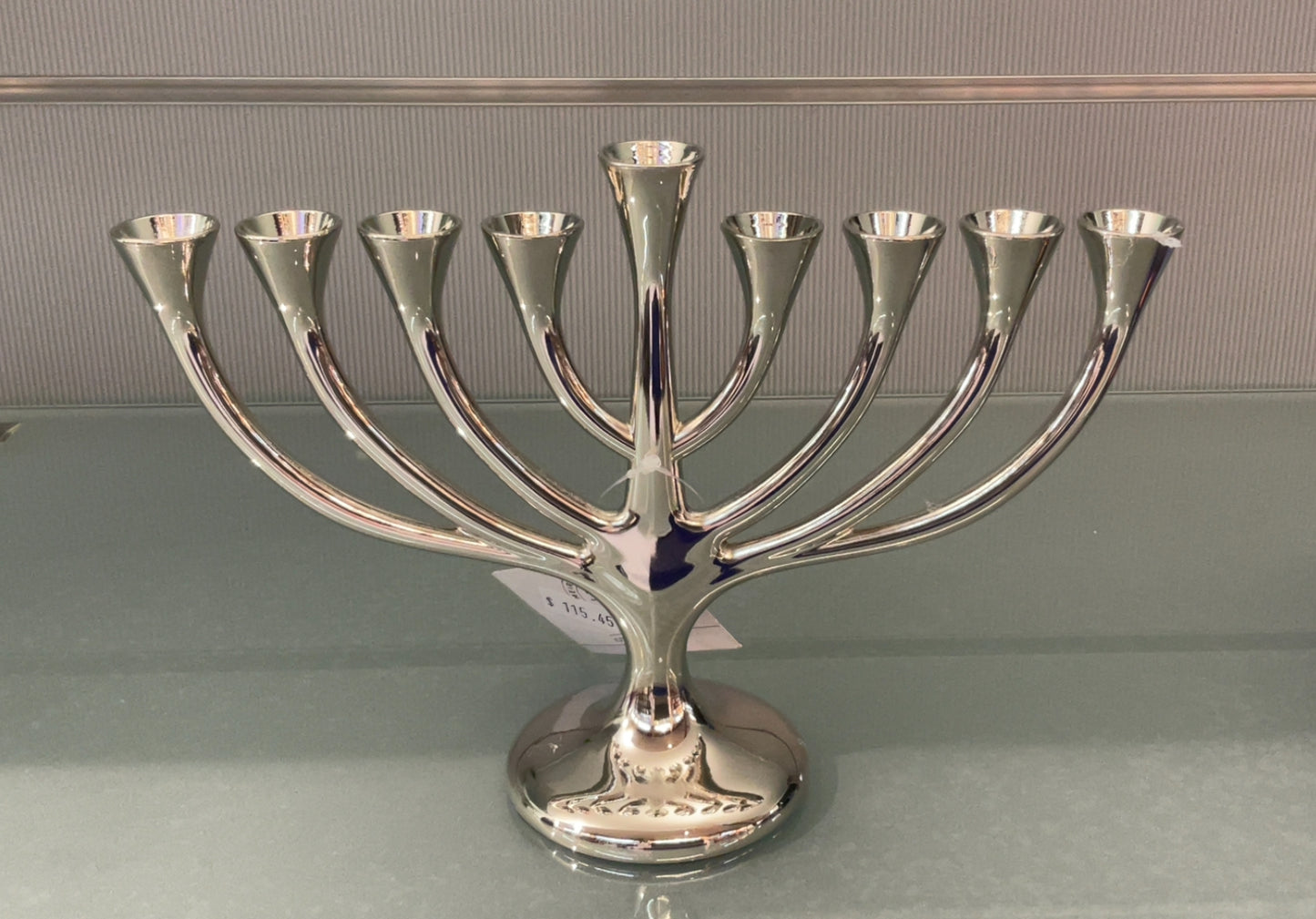 Menorah modern silverplated