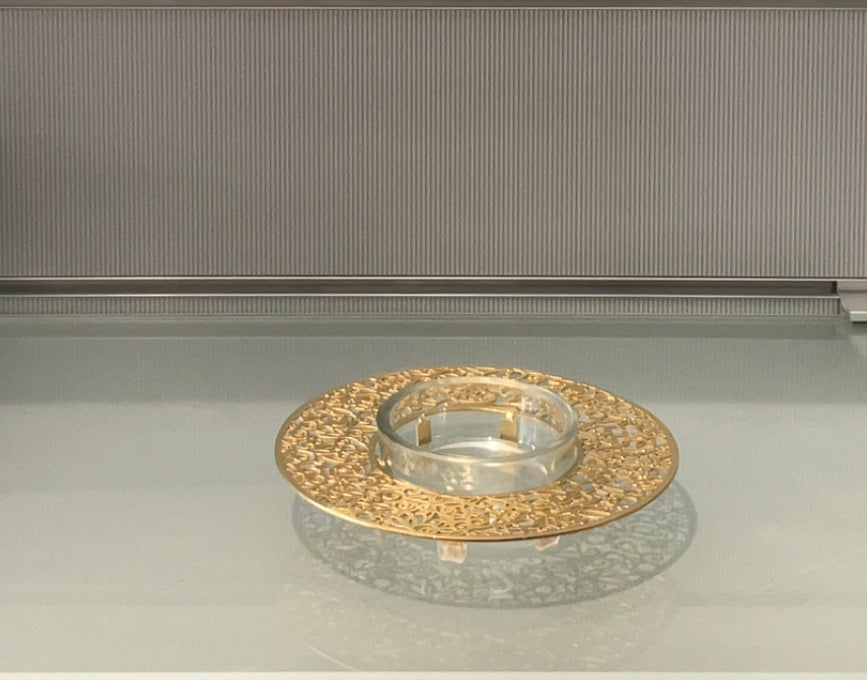 Emanuel glass honey dish