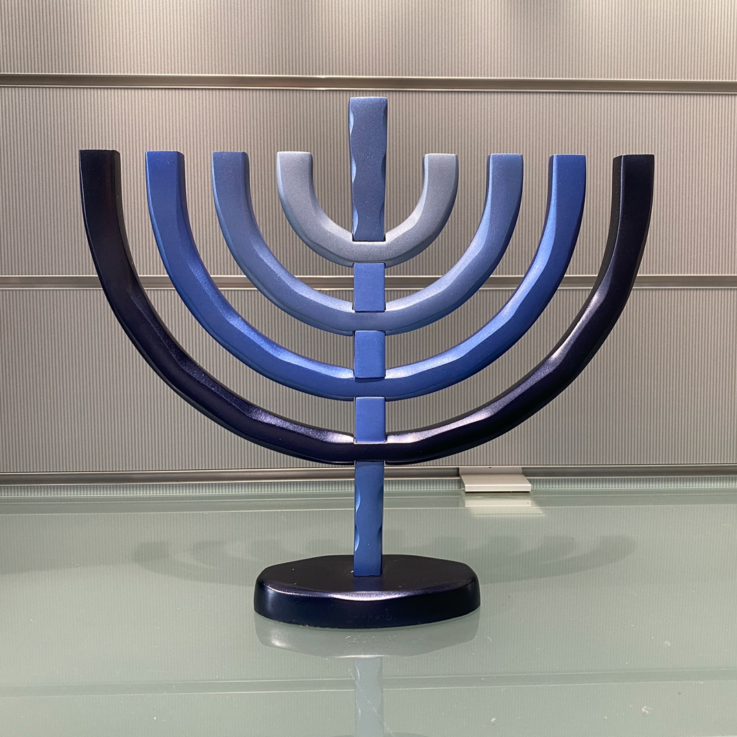 Emanuel Blue Traditional Hanukkah Menorah