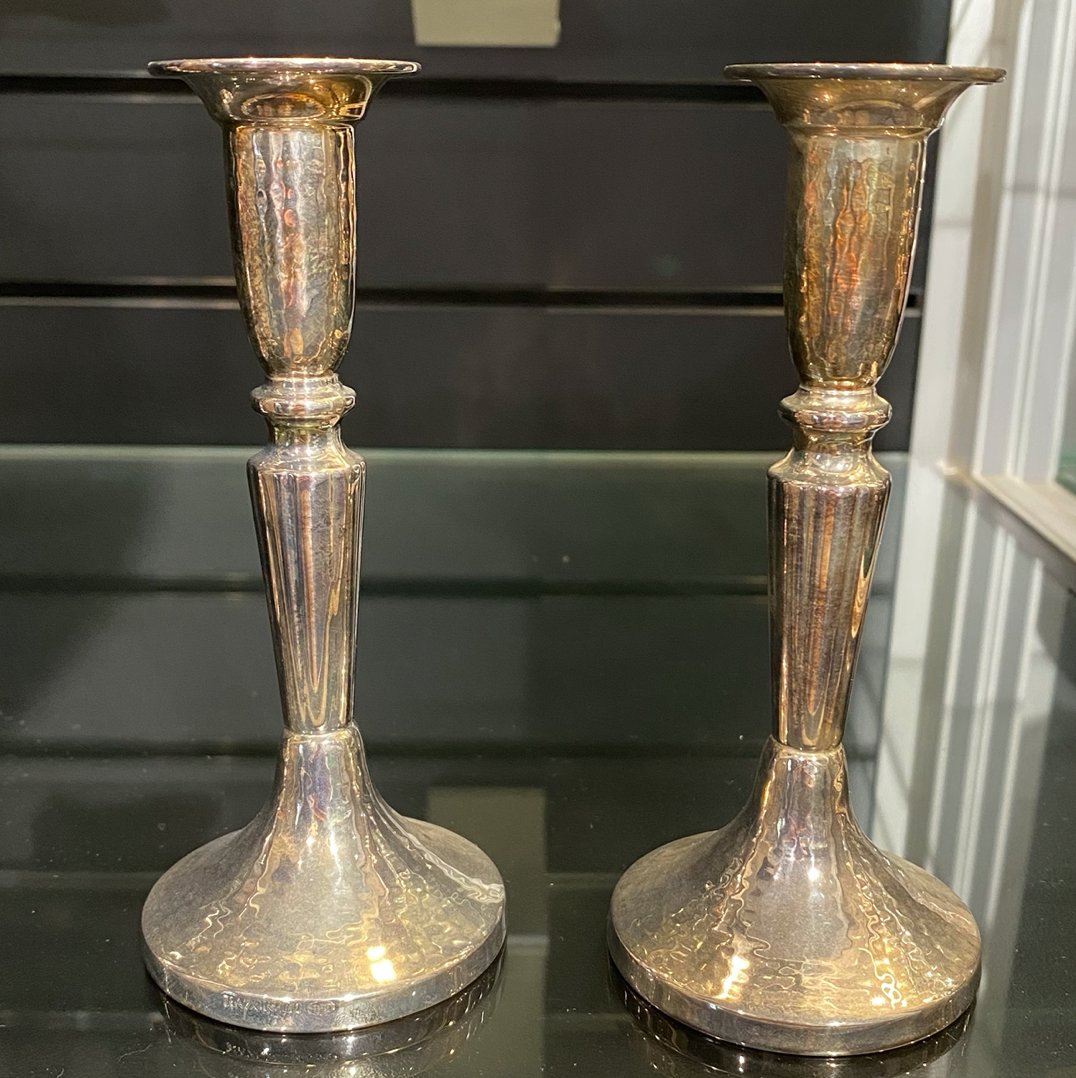 HAZORFIM Small Sterling Silver Shabbat Candle Sticks