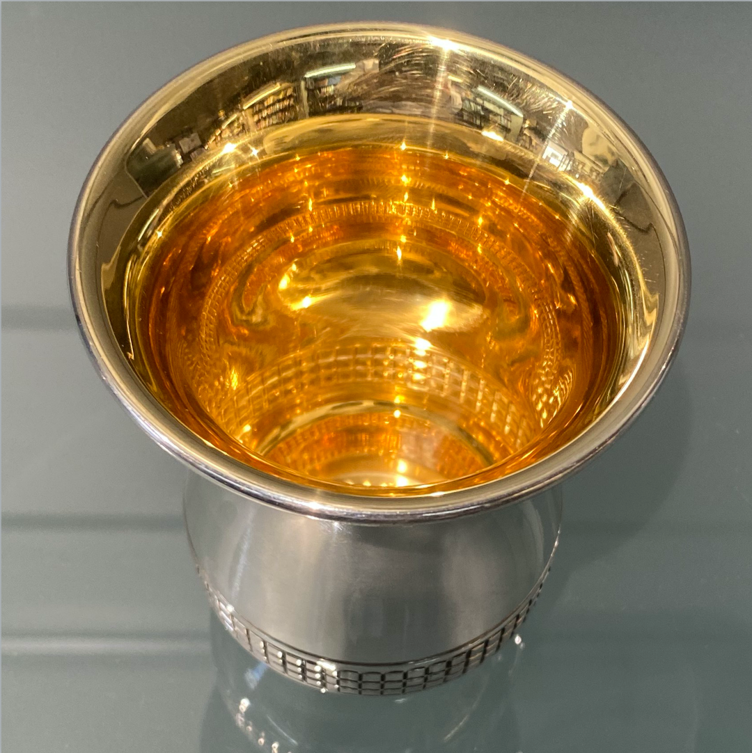 HAZORFIM Sterling Silver Kiddush Cup - Design 1
