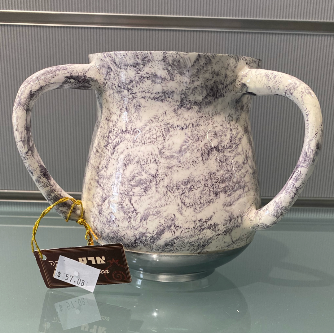 ART Wash Cup - Cream/Grey Marble