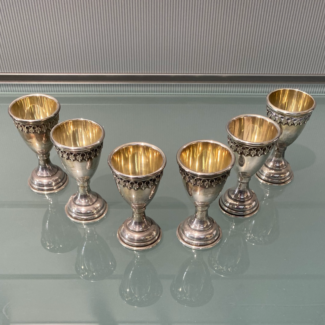 HAZORFIM Sterling Silver Liquor Set - Design 1