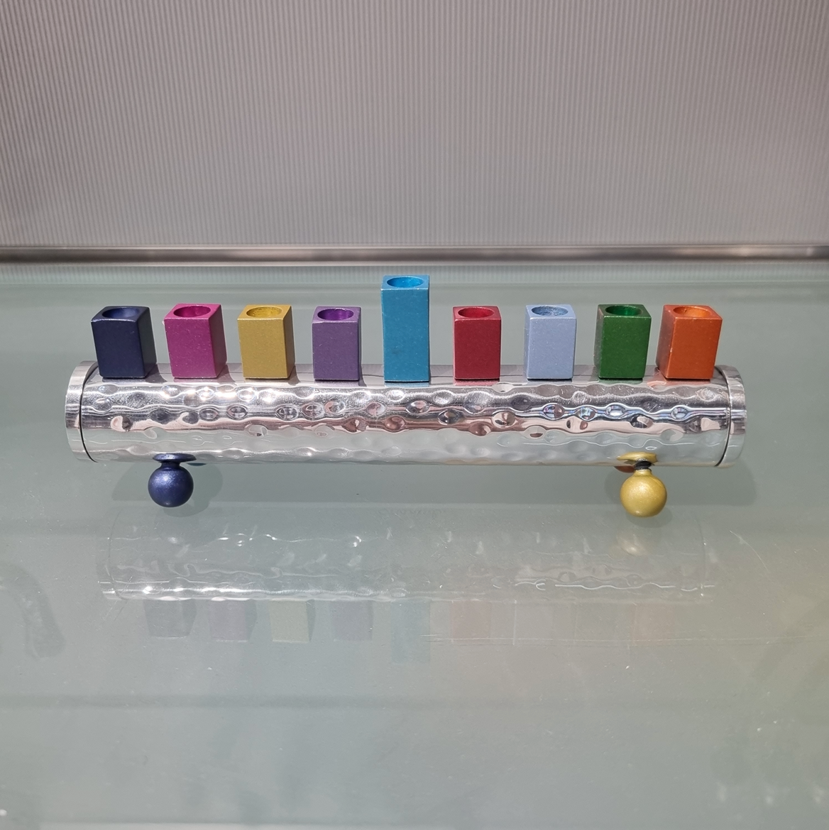 Chanukah Menorah - Round Strip - Small - Multicolour