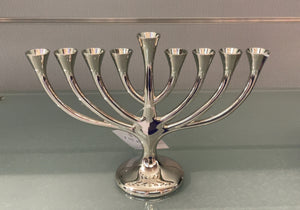 Menorah modern silverplated