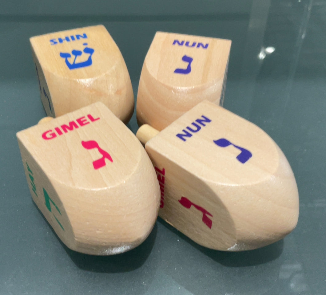 Large wood dreidels