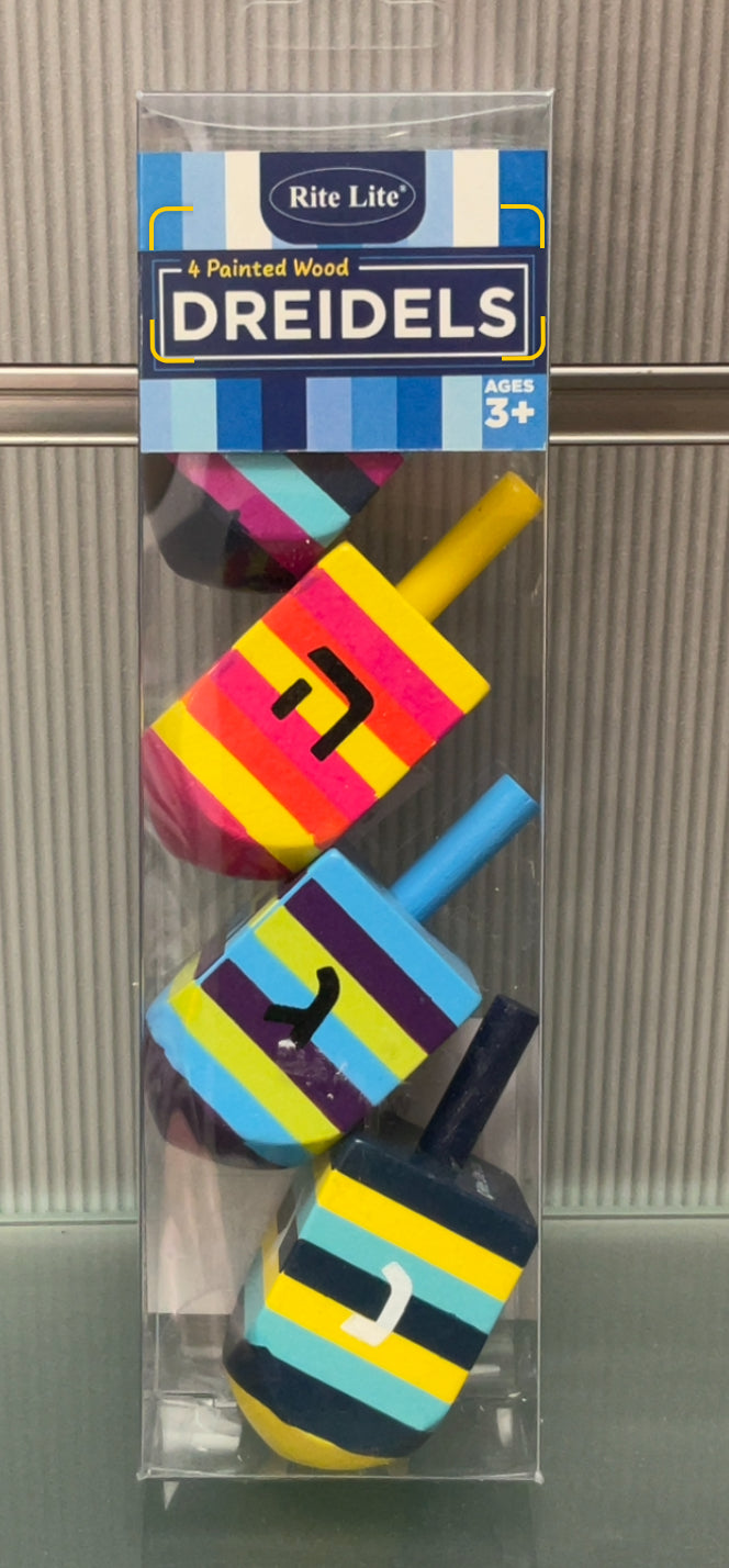 Painted wood dreidels