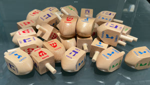 Small wood dreidels