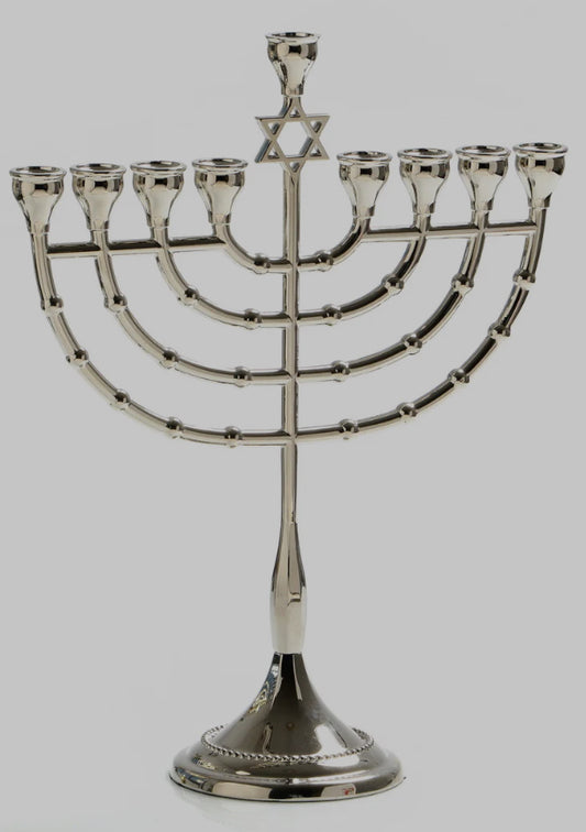 Menorah Nickel Plate Star of David
