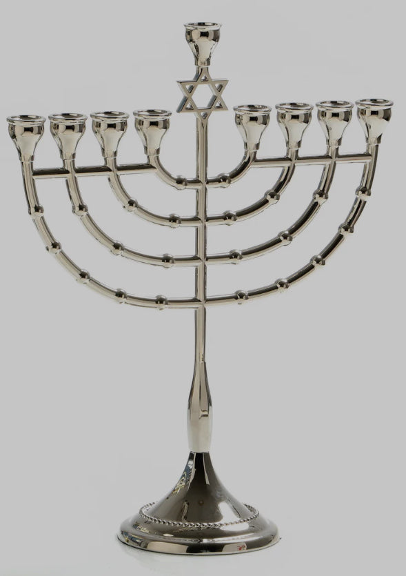 Menorah Nickel Plate Star of David