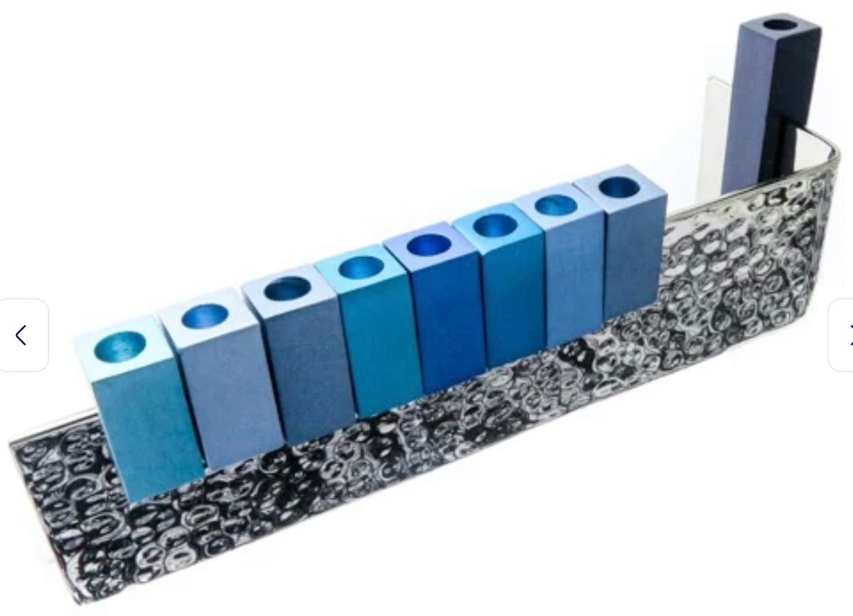 Hanukkah Menorah "L" - Blue
