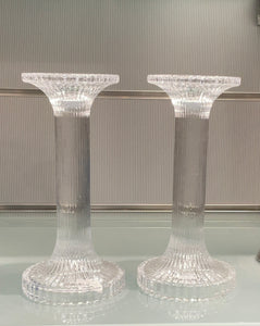Crystal glass candlesticks