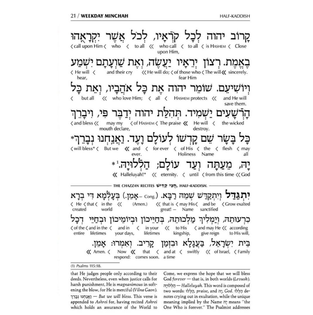 Siddur: Interlinear: Weekday Pocket Size - Ashkenaz/Sefard - Hardcover Schottenstein Edition