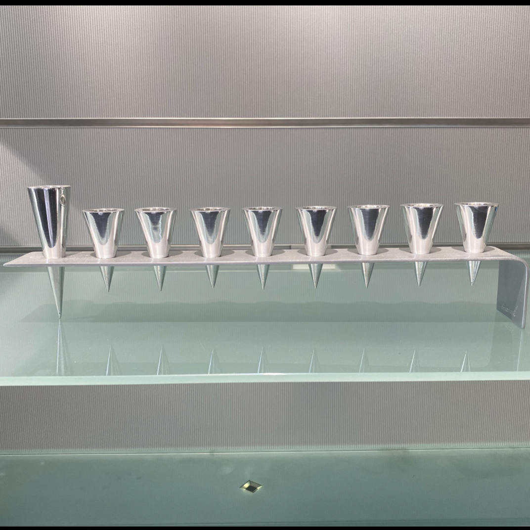 Emanuel Silver Cone Cups Hanukkah Menorah