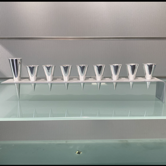 Emanuel Silver Cone Cups Hanukkah Menorah