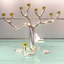 Load image into Gallery viewer, Tree of Life Chanukah Menorah
