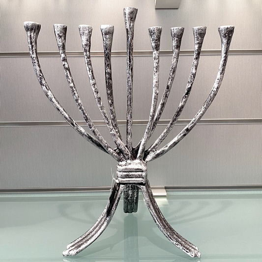 Wrought Iron Large Modern Chanukah Menorah