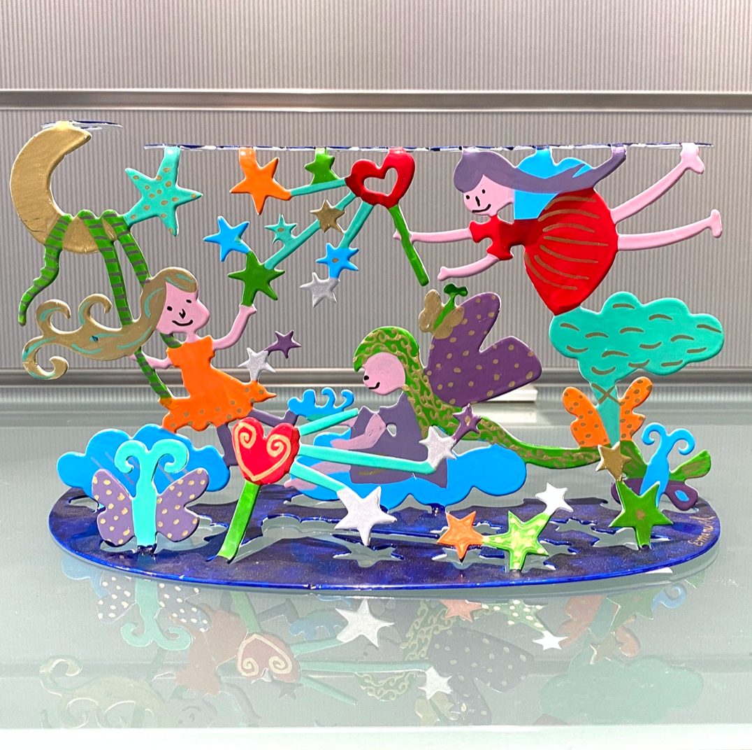 Emanuel - Enamel Fairies Chanukah Menorah