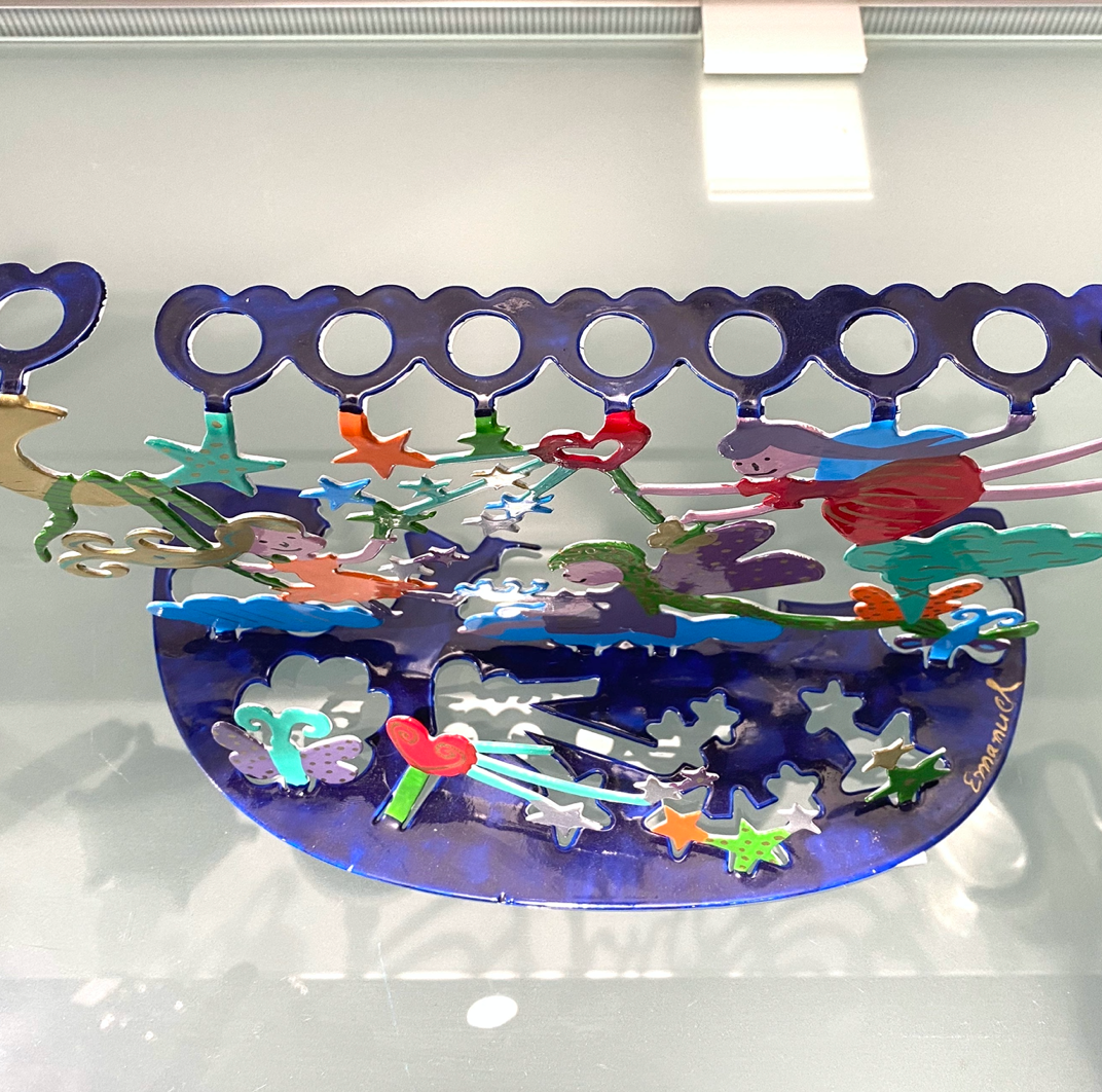 Emanuel - Enamel Fairies Chanukah Menorah
