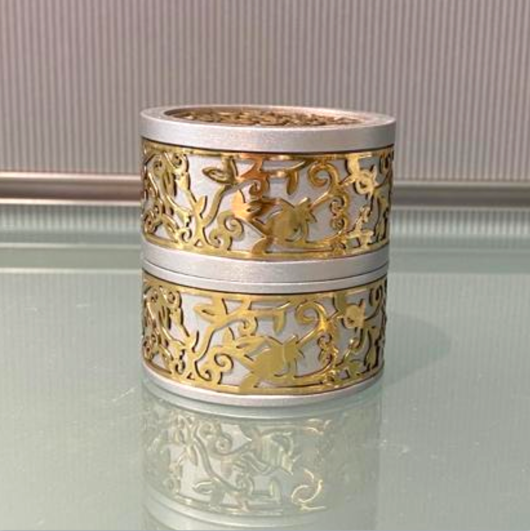 Emanuel Shabbat Tea-Light Travel Holders - Gold Filigree