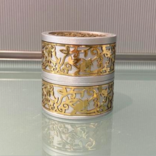 Load image into Gallery viewer, Emanuel Shabbat Tea-Light Travel Holders - Gold Filigree
