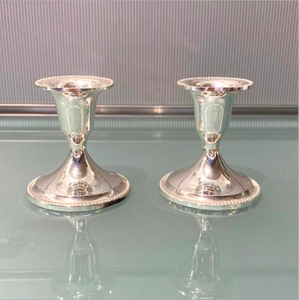 Small Silver Plated Shabbat Candle Sticks