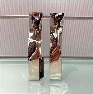 ART Silver Plated Shabbat Candle Sticks - Twist Design