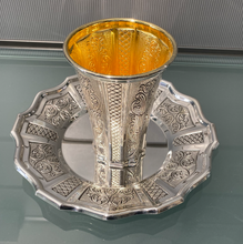 Load image into Gallery viewer, BANDINI Sterling Silver Kiddush Cup &amp; Plate Set - Design 1
