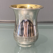 Load image into Gallery viewer, HAZORFIM Sterling Silver Kiddush Cup - Design 1
