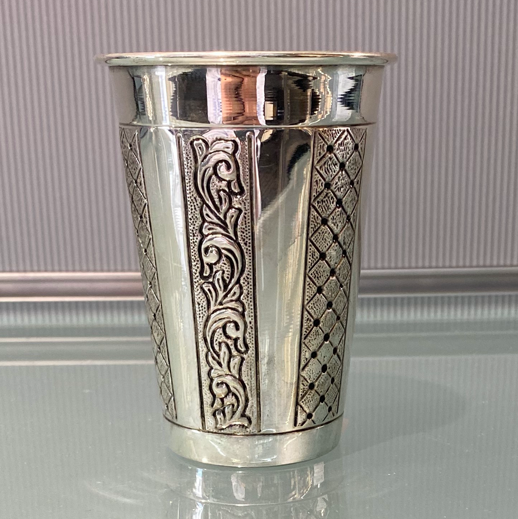 HADAD Sterling Silver Kiddush Cup - Design 7