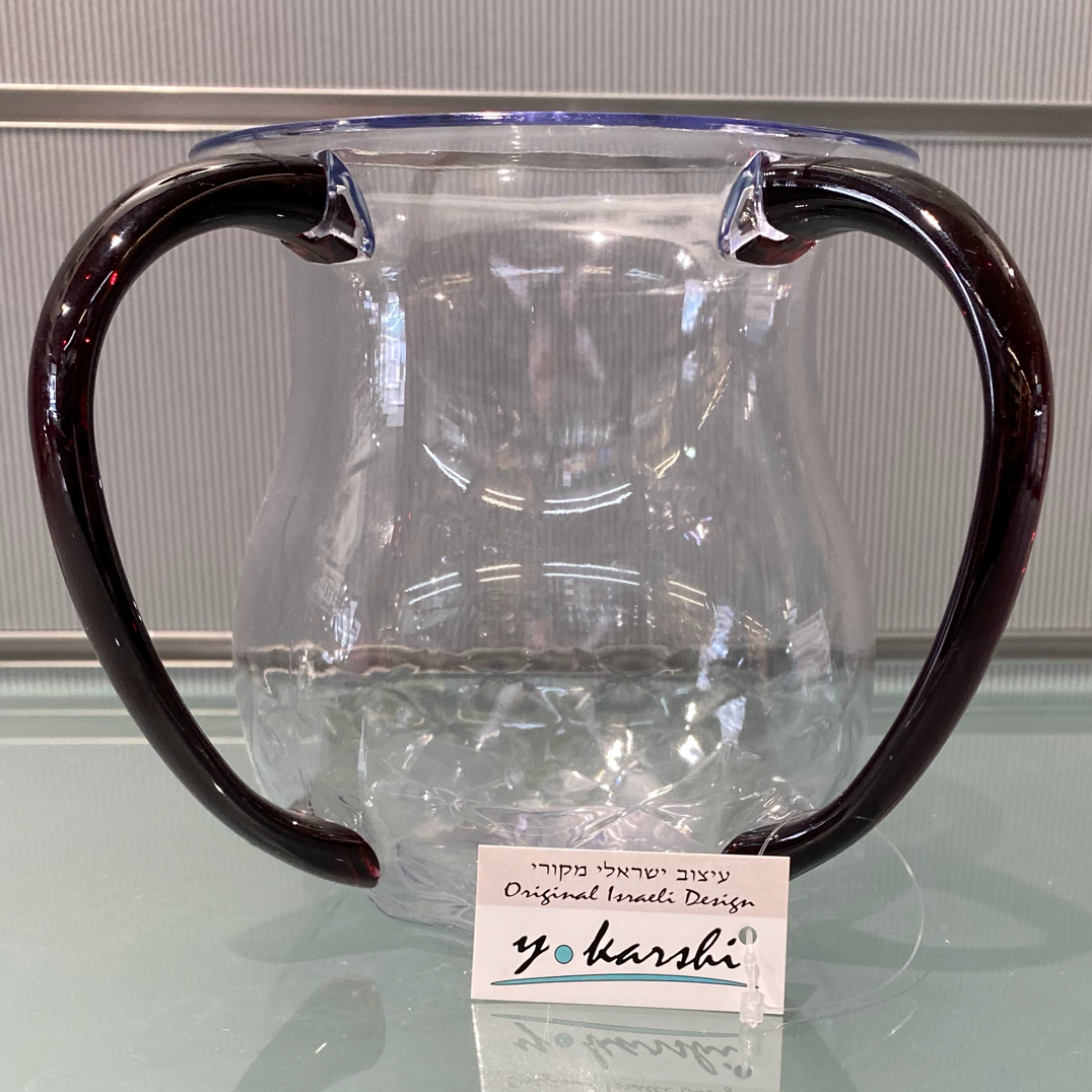 Wash Cup - Plastic With Black Handles