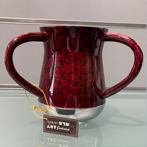 ART Wash Cup - Shiny Red Marble Design