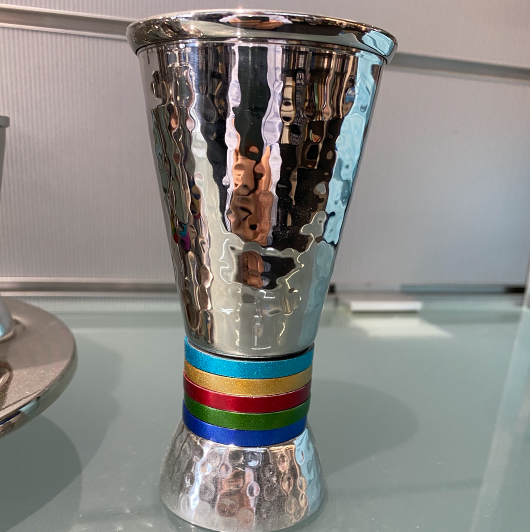 Emanuel - Liquor Set - Rainbow and Hammered design