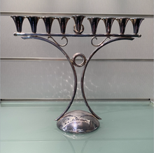 Load image into Gallery viewer, HAZORFIM Chanukah Menorah Sterling Silver - Design 1
