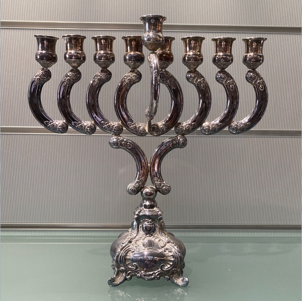 HAZORFIM Chanukah Menorah Sterling Silver - Design 2