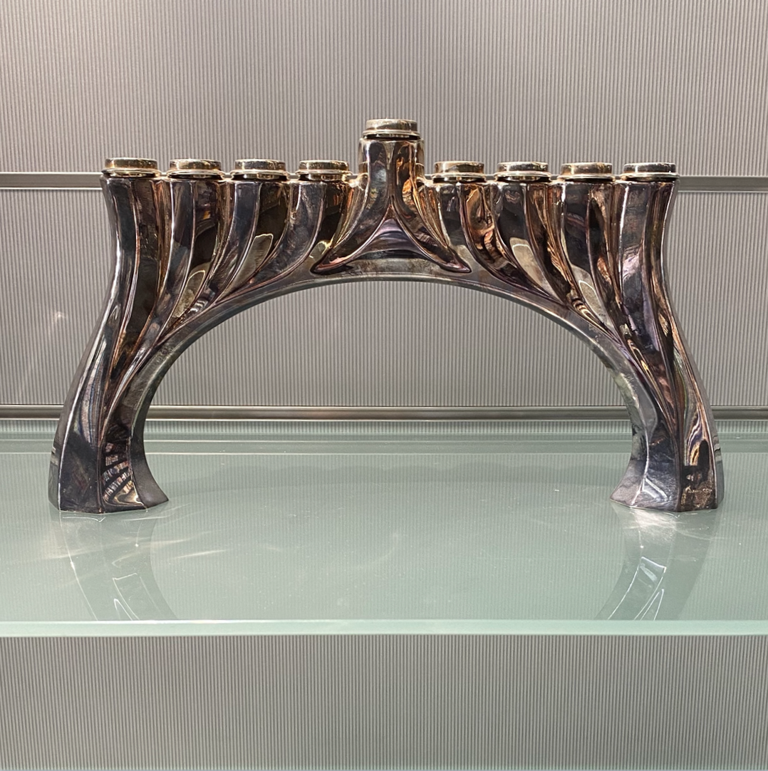 HAZORFIM Chanukah Menorah Sterling Silver - Design 4