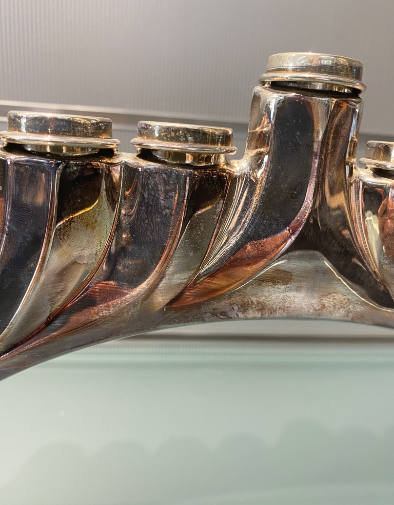 HAZORFIM Chanukah Menorah Sterling Silver - Design 4