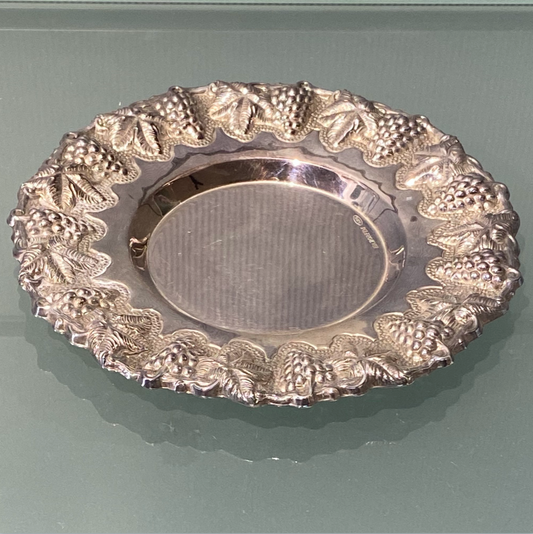 HAZORFIM Sterling Silver Kiddush Cup Plate - Design 2