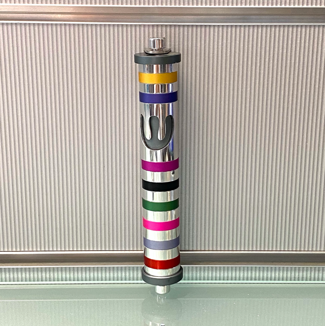 Designer Mezuzah - Colourful Stripes