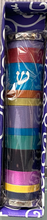 Load image into Gallery viewer, Designer Mezuzah - Blue and Purple with coloured stripes
