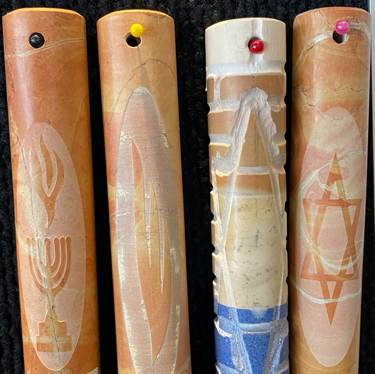 Mezuzot - Jerusalem Stone - Medium
