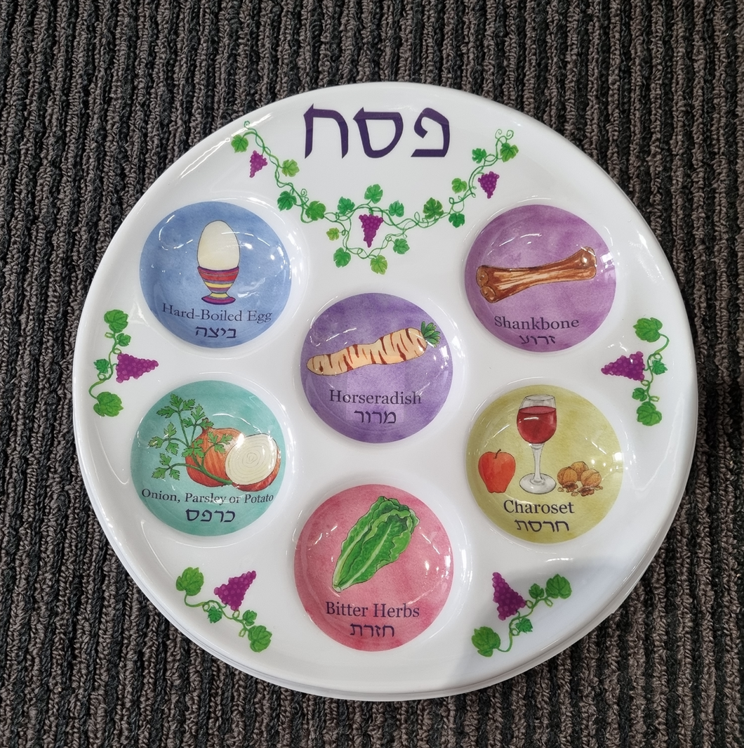 Plastic Seder Plate - Coloured