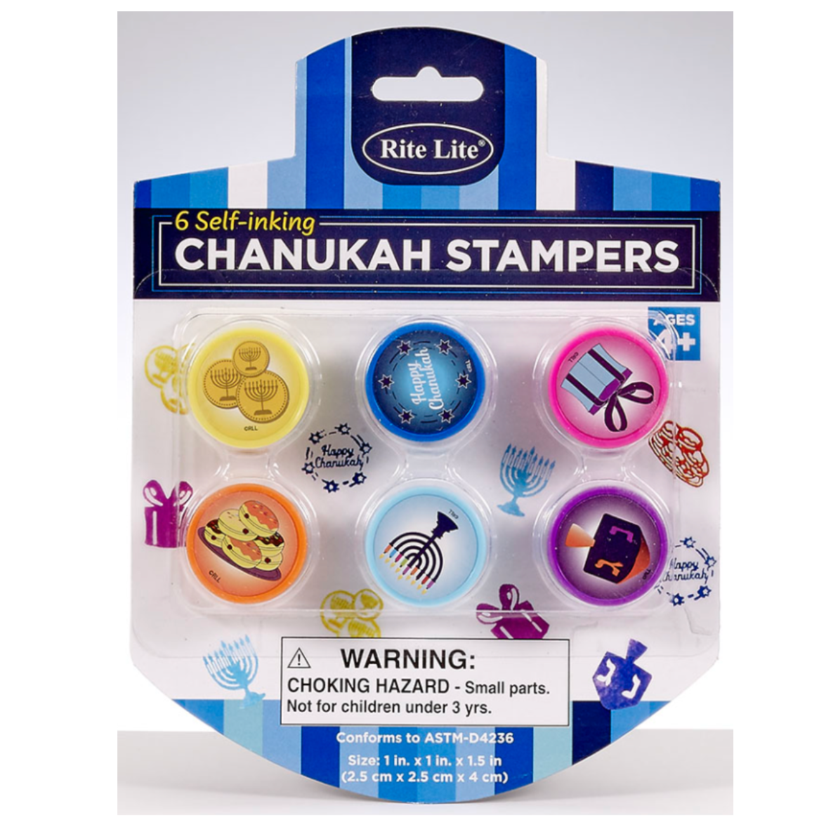 Set of 6 Chanukah Stampers