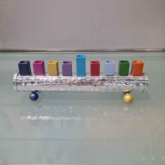 Chanukah Menorah - Round Strip - Small - Multicolour